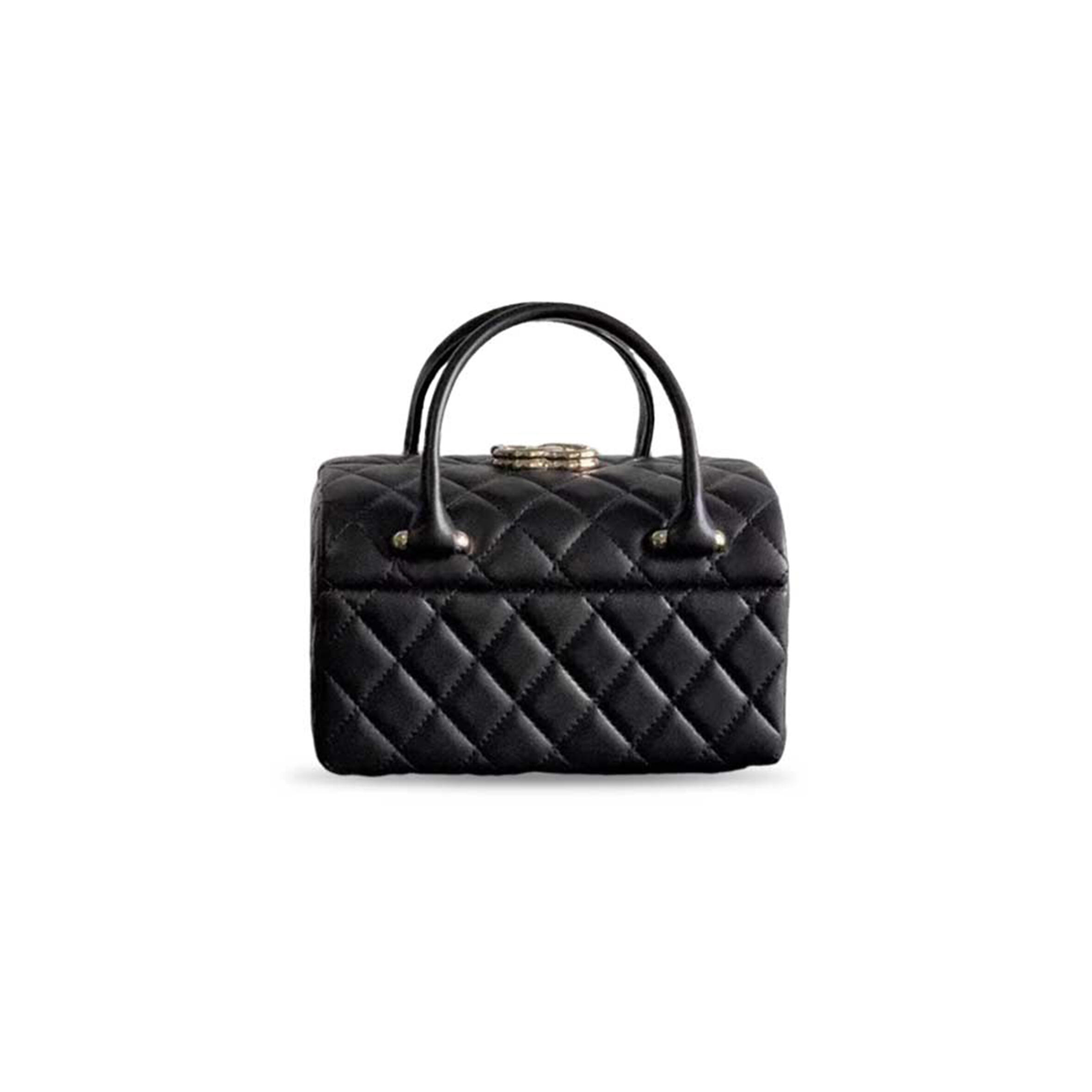 Ch**el master black lambskin box bag ap5027 (16.5*15.5*11.5cm)